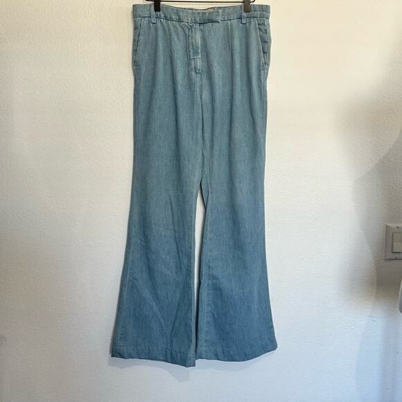 Current Elliot High‎ Rise Wide Leg Denim Jean Trousers Size 29 - Picture 2 of 11